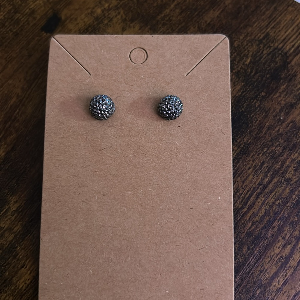 Crystal Pavé Ball Stud Earrings